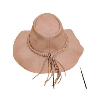 Hacienda Montaecristo Leather Boho Cowgirl Western Made in Mexico Hat
